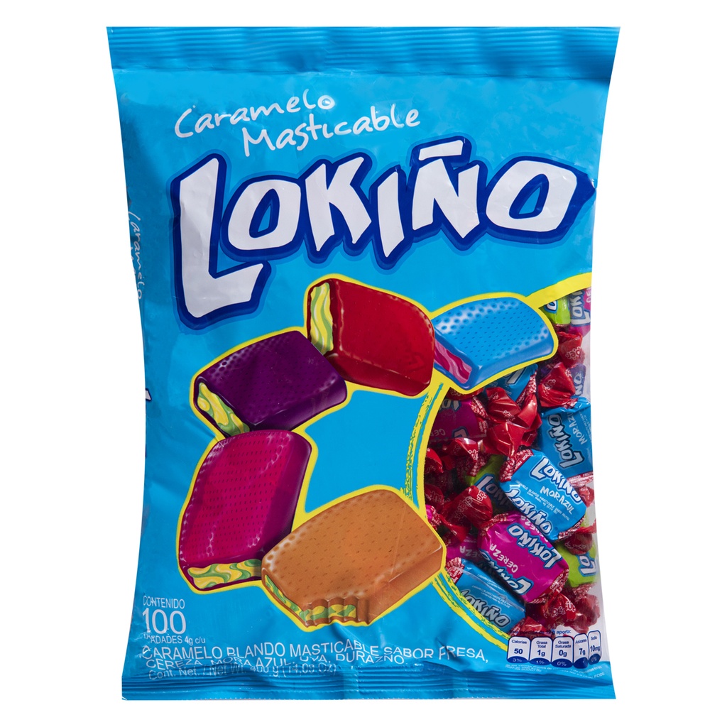 CARAMELO MASTICABLE LOKIÑO 100 UND