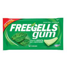 DISPLAY CHICLE MENTA VERDE FREEGELLS GUM8GRS