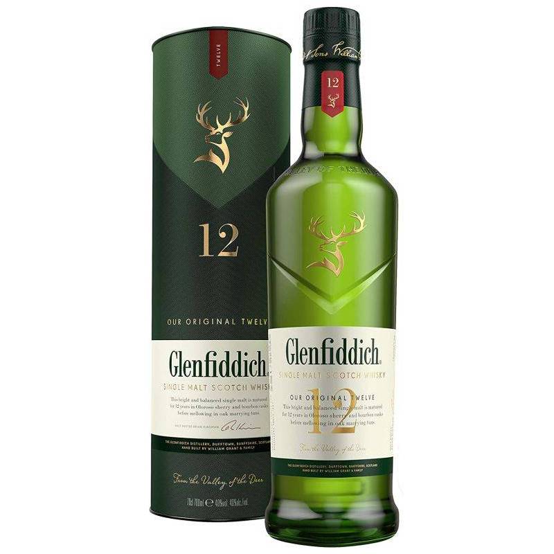 WHISKY GLENFIDICH 12 AÑOS 0,75L