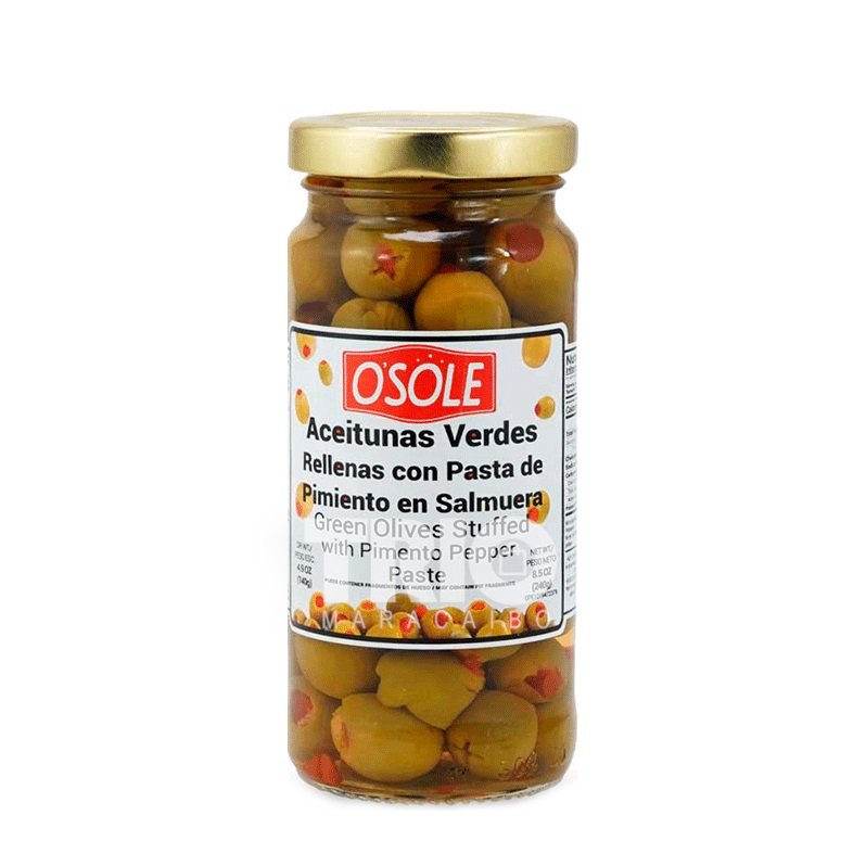 ACEITUNAS RELLENAS CON PIMENTON OSOLE 240GR