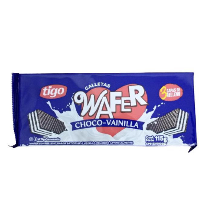 WAFER  CHOCO-VAINILLA TIGO  115G