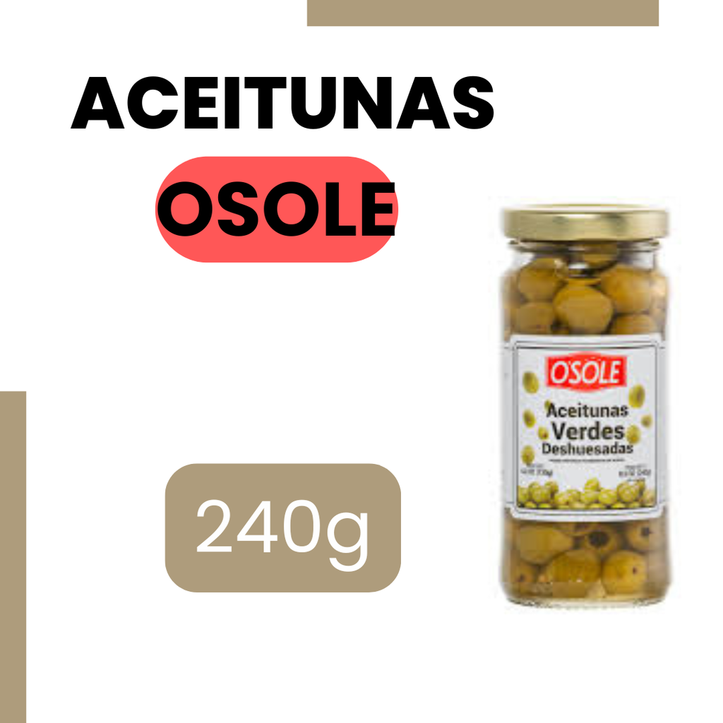 ACEITUNAS VERDES DESHUESADAS  OSOLE 240GR