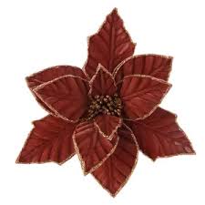 FLOR NAVIDAD POISSENTIA BRILLANTE 45CM  ROJO