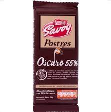 CHOCOLATE OSCURO 55% SAVOY 200G