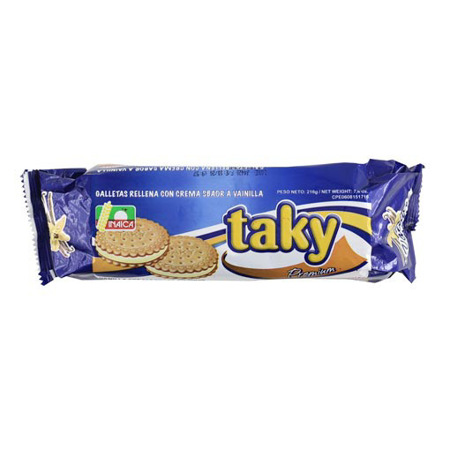 GALLETA TAKY RELLENA VAINILLA 100G  INAICA