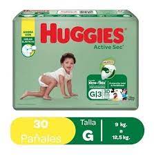 PAÑAL HUGGIES ACTIVE TALLA G X30