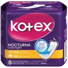 KOTEX TOALLA NOCTURNA 1*8