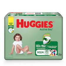 PAÑAL HUGGIES ACTIVE TALLA XG X30