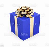 CAJA DE REGALO FELIZ DIA AZUL/DORADO