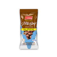 FRUTOS MIXTOS CUBIERTOS DE CHOCOLATE SIN AZUCAR 40GRS.